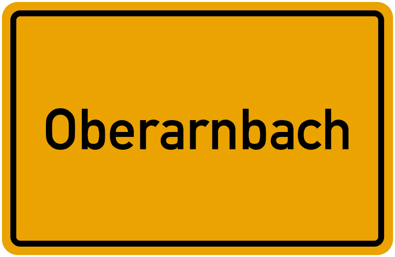 Ortsschild Oberarnbach