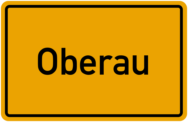 Ortsschild Oberau