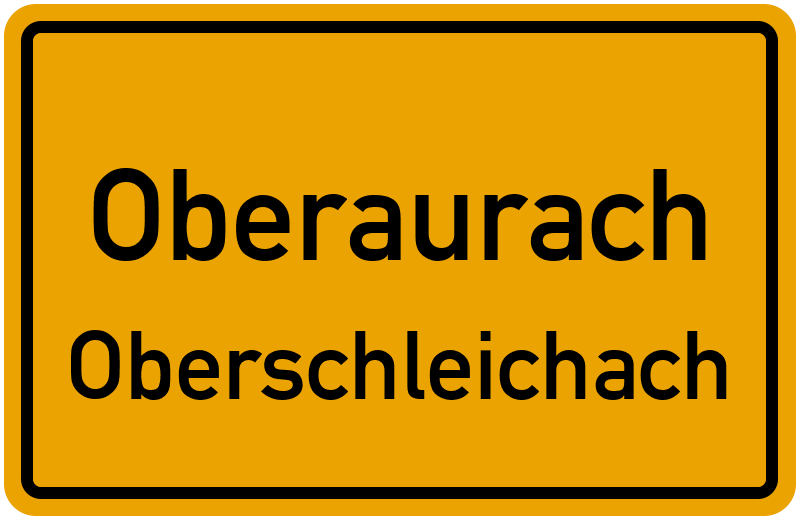 Ortsschild Oberaurach