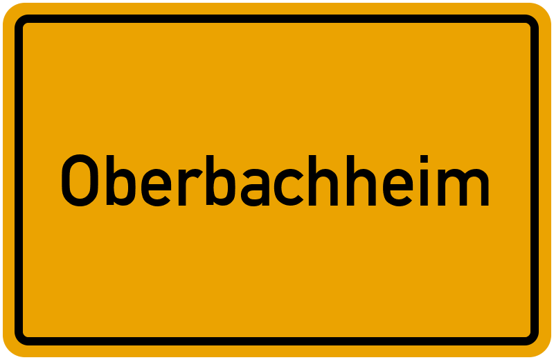 Ortsschild Oberbachheim