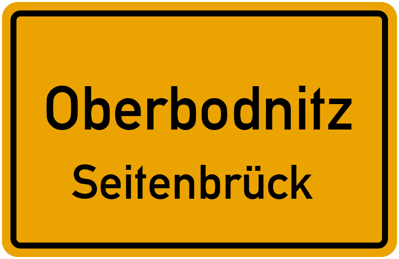 Ortsschild Oberbodnitz