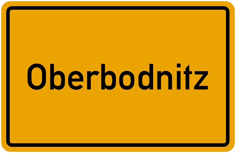 Ortsschild Oberbodnitz