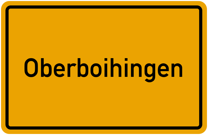 Ortsschild Oberboihingen