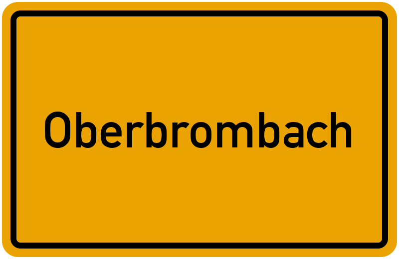 Ortsschild Oberbrombach