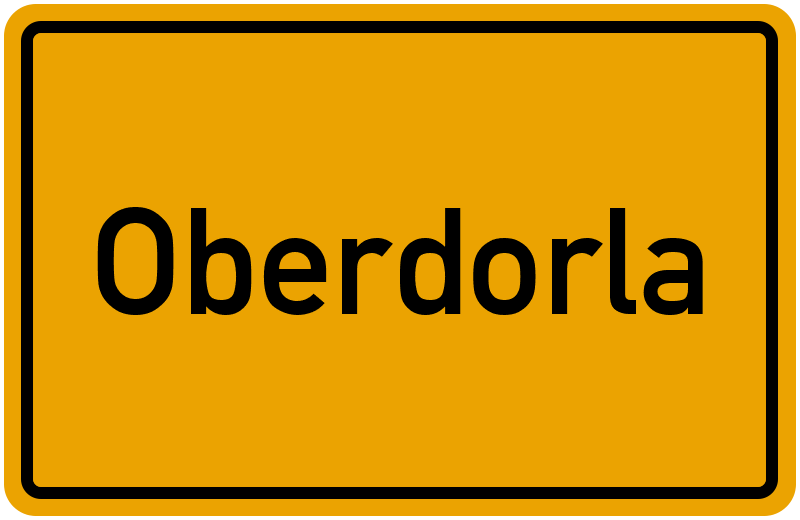 Ortsschild Oberdorla