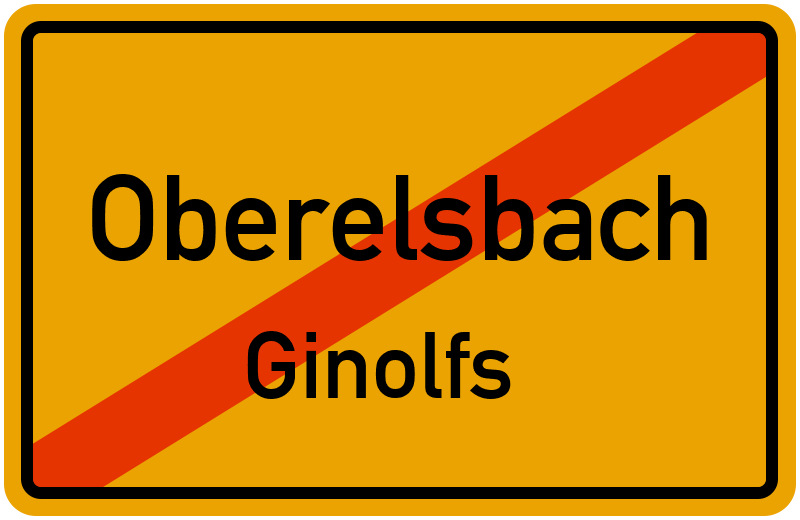 Ortsschild Oberelsbach