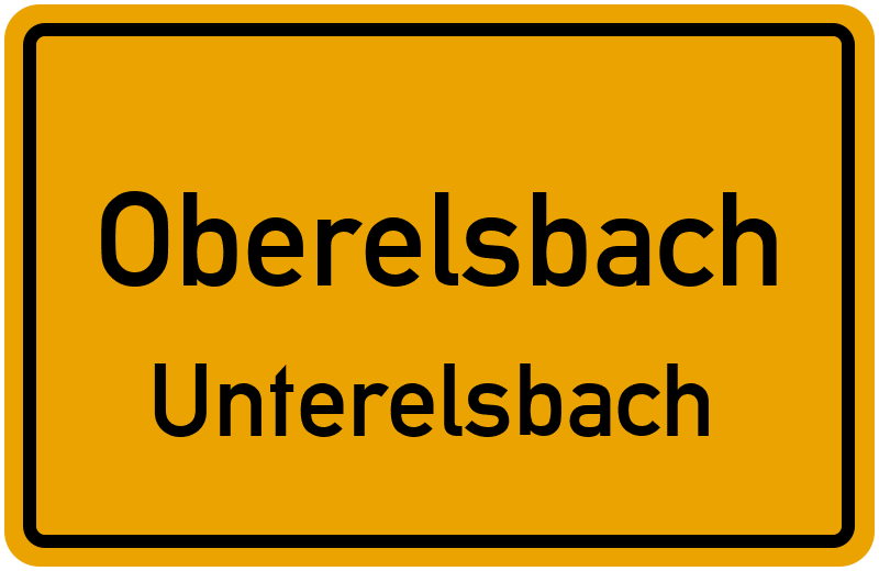 Ortsschild Oberelsbach