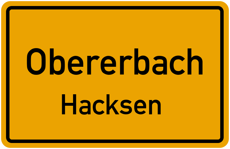 Ortsschild Obererbach