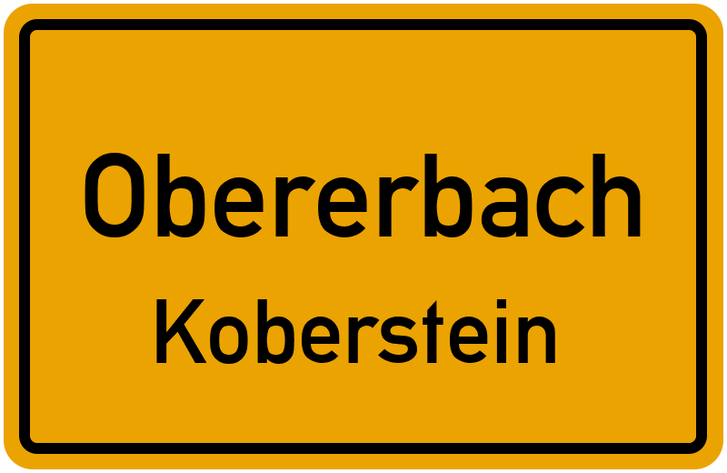 Ortsschild Obererbach