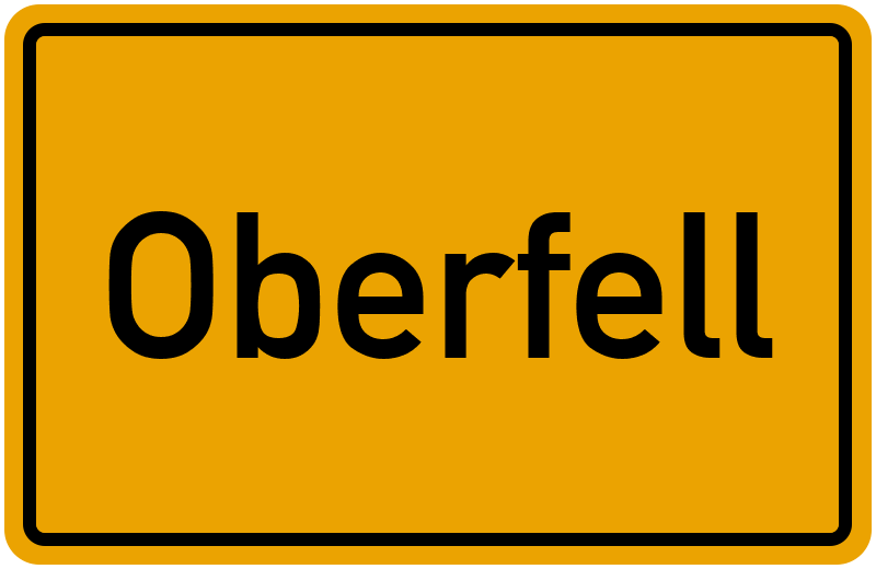 Ortsschild Oberfell