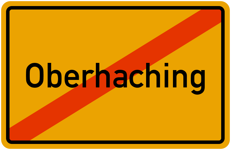 Ortsschild Oberhaching