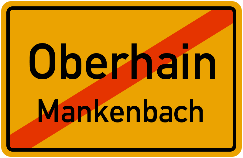 Ortsschild Oberhain