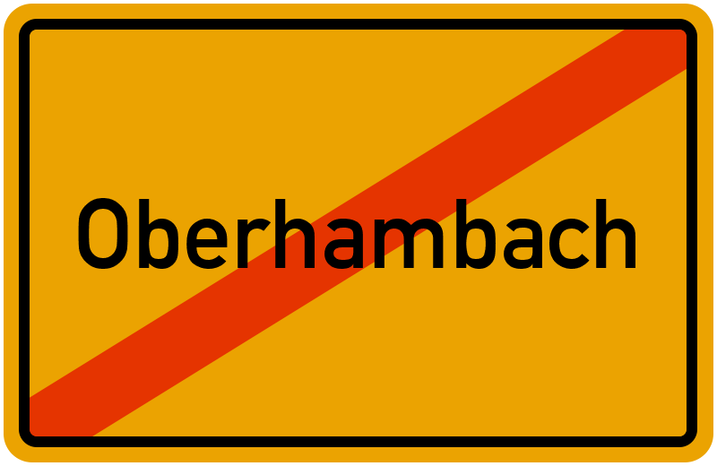 Ortsschild Oberhambach