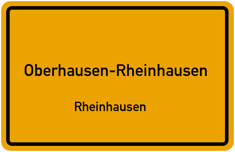 Ortsschild Oberhausen-Rheinhausen