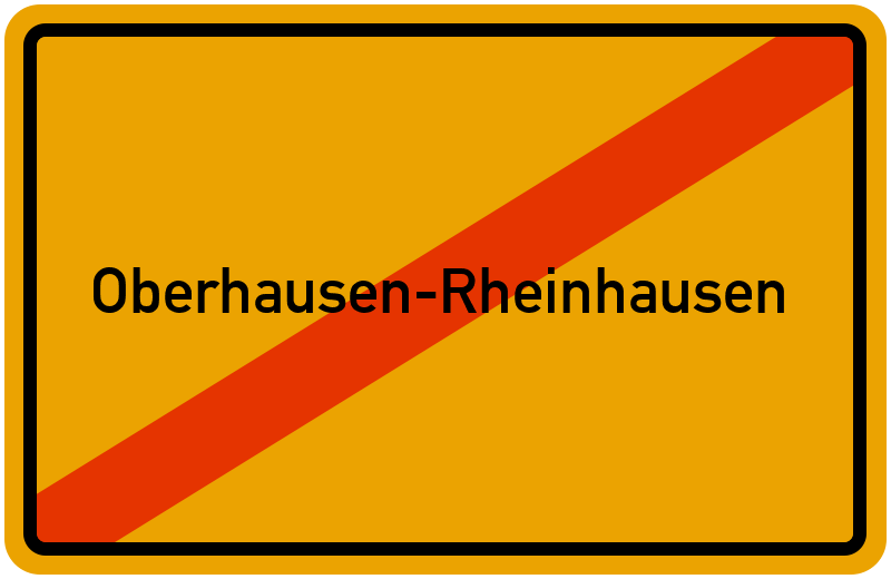 Ortsschild Oberhausen-Rheinhausen
