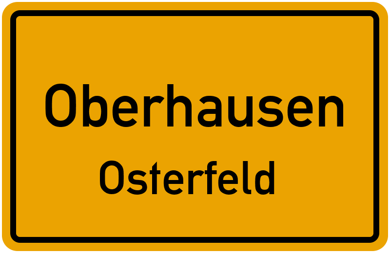 Ortsschild Oberhausen