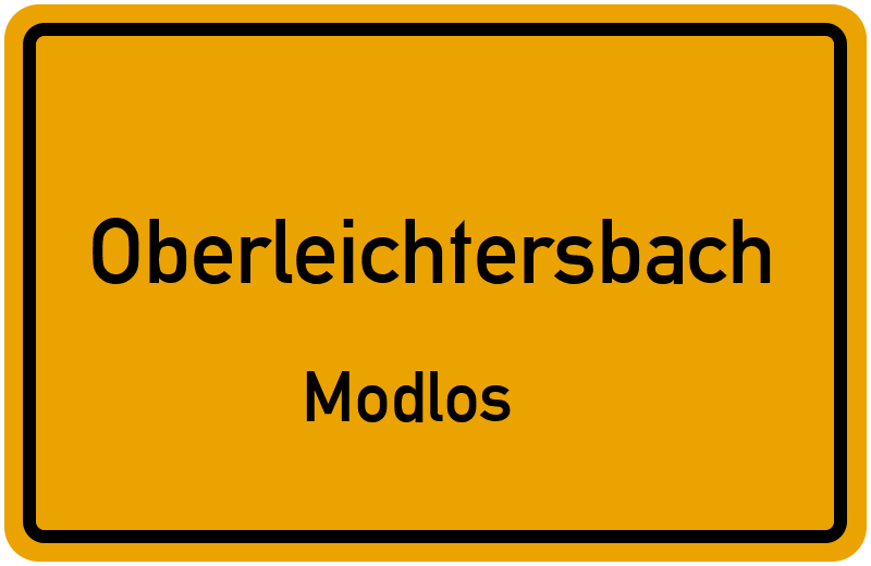 Ortsschild Oberleichtersbach