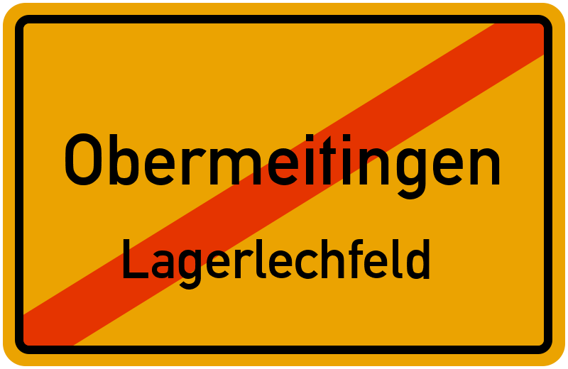 Ortsschild Obermeitingen