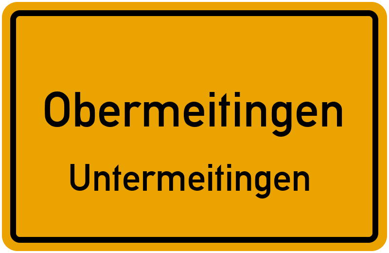 Ortsschild Obermeitingen