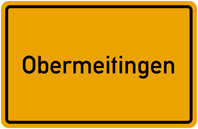 Ortsschild Obermeitingen