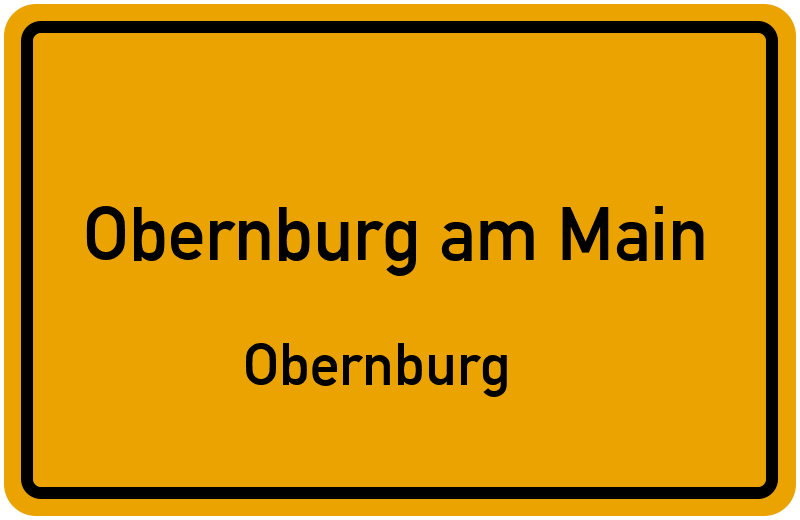 Ortsschild Obernburg am Main