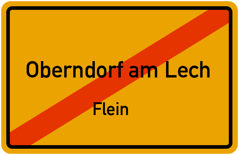 Ortsschild Oberndorf am Lech