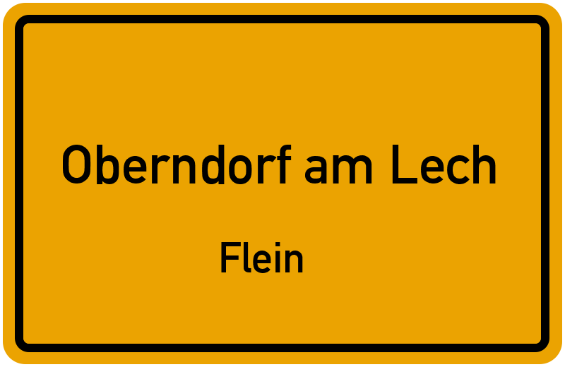 Ortsschild Oberndorf am Lech