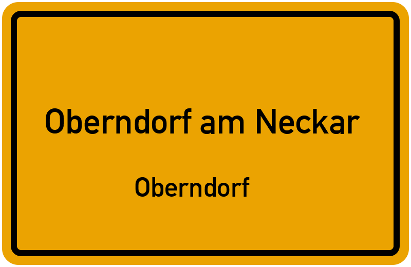 Ortsschild Oberndorf am Neckar