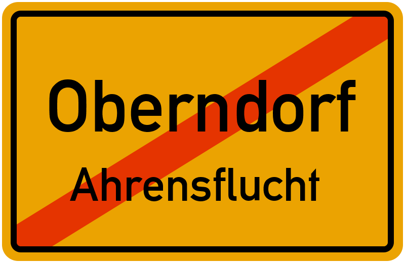 Ortsschild Oberndorf