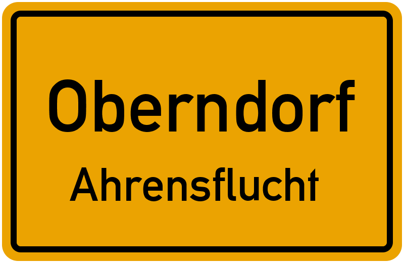Ortsschild Oberndorf