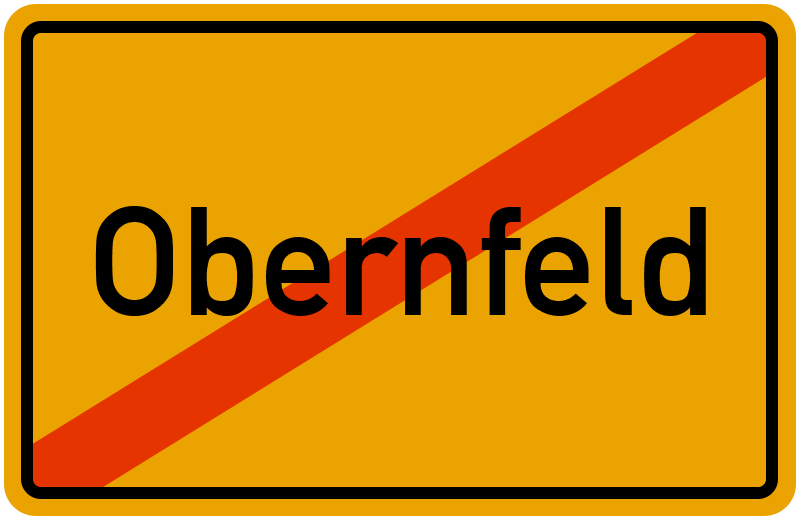 Ortsschild Obernfeld