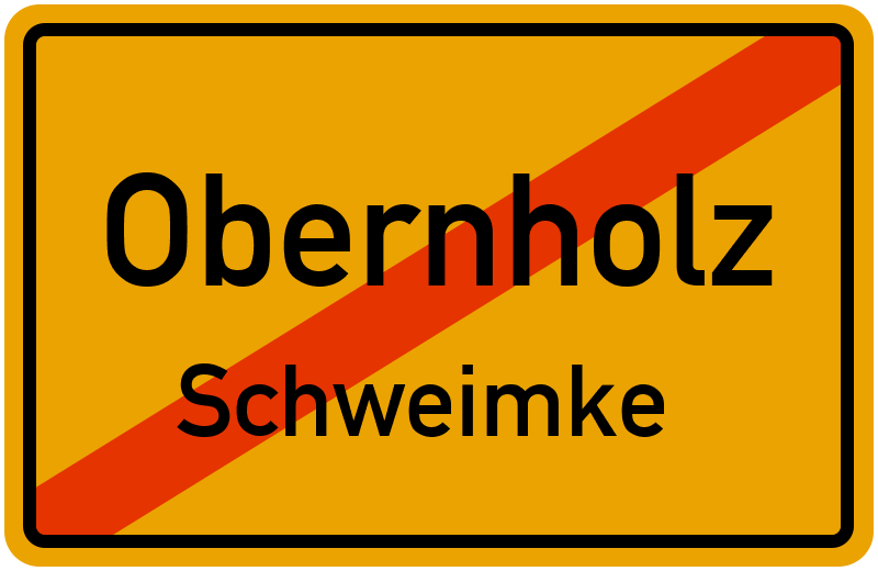 Ortsschild Obernholz