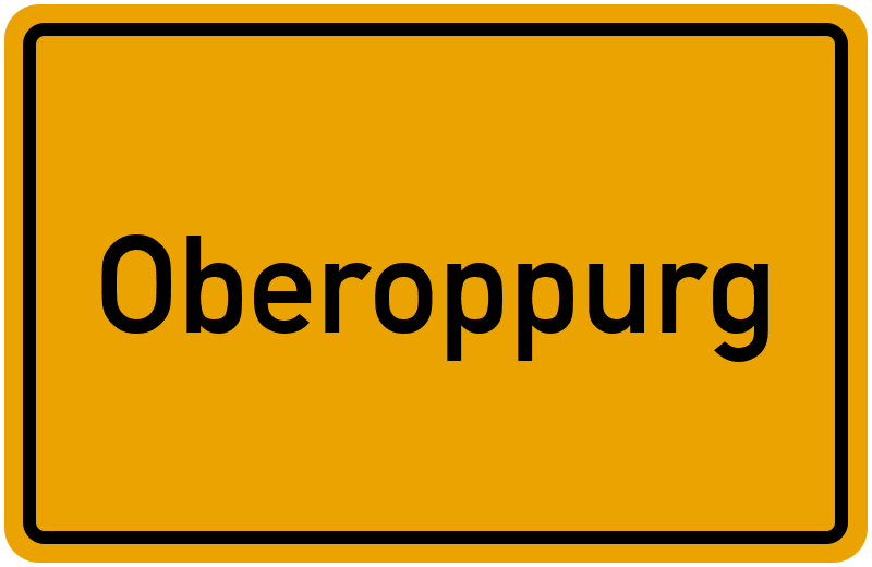 Ortsschild Oberoppurg