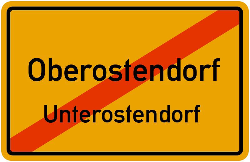 Ortsschild Oberostendorf