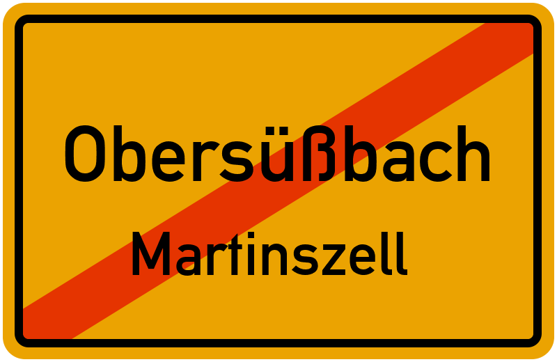 Ortsschild Obersüßbach