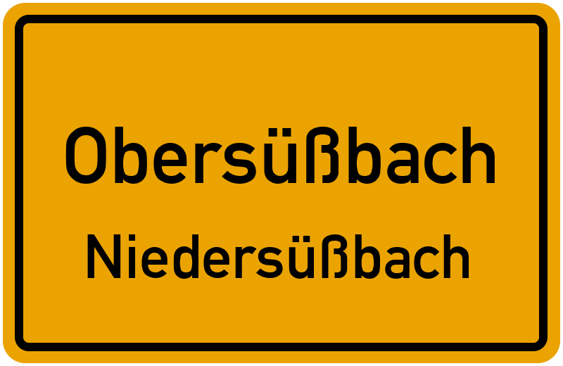 Ortsschild Obersüßbach