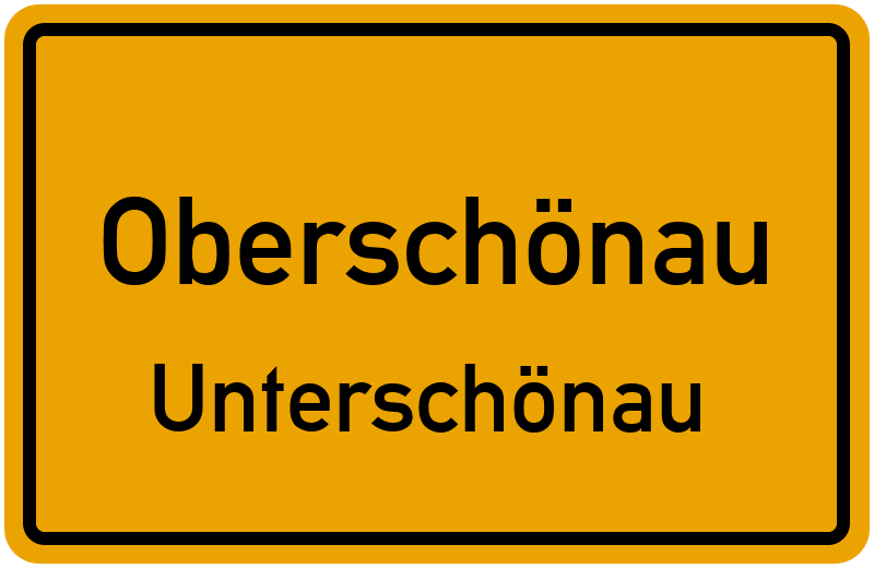 Ortsschild Oberschönau
