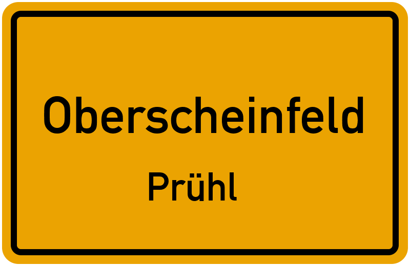 Ortsschild Oberscheinfeld