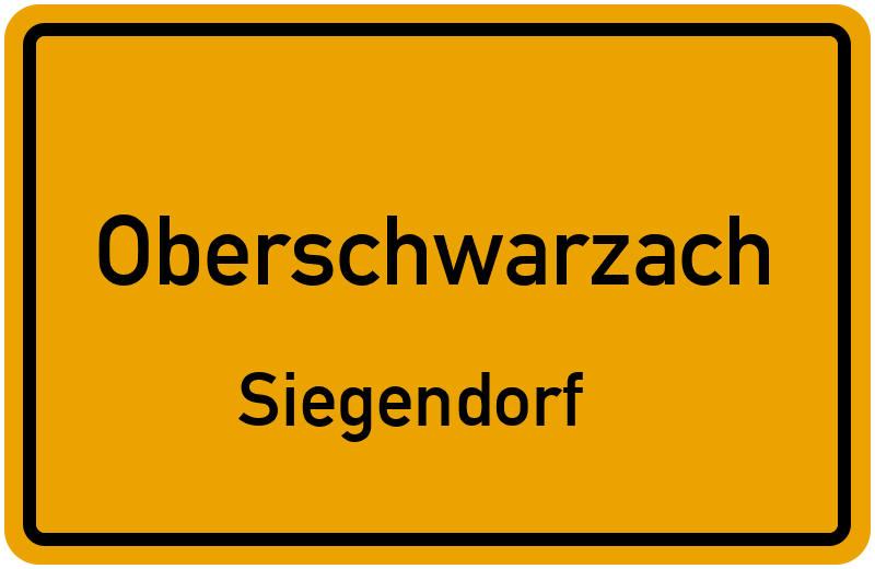 Ortsschild Oberschwarzach
