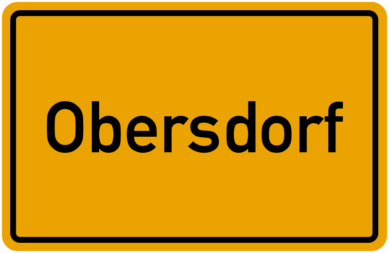 Ortsschild Obersdorf