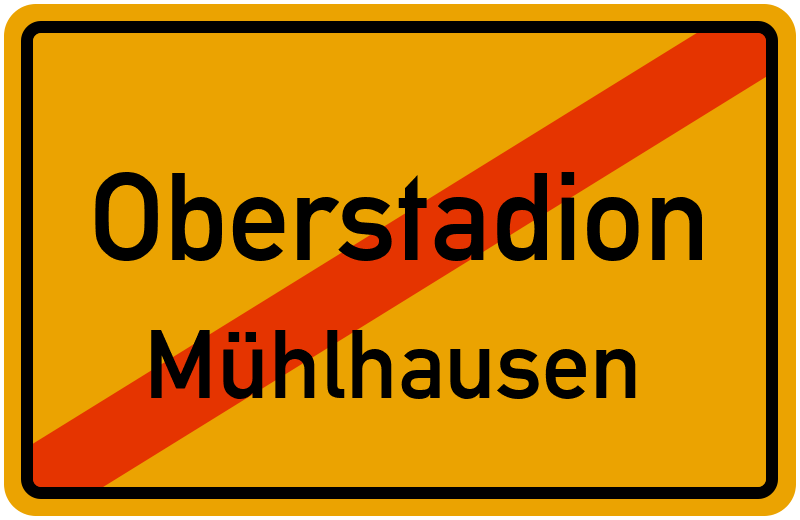 Ortsschild Oberstadion