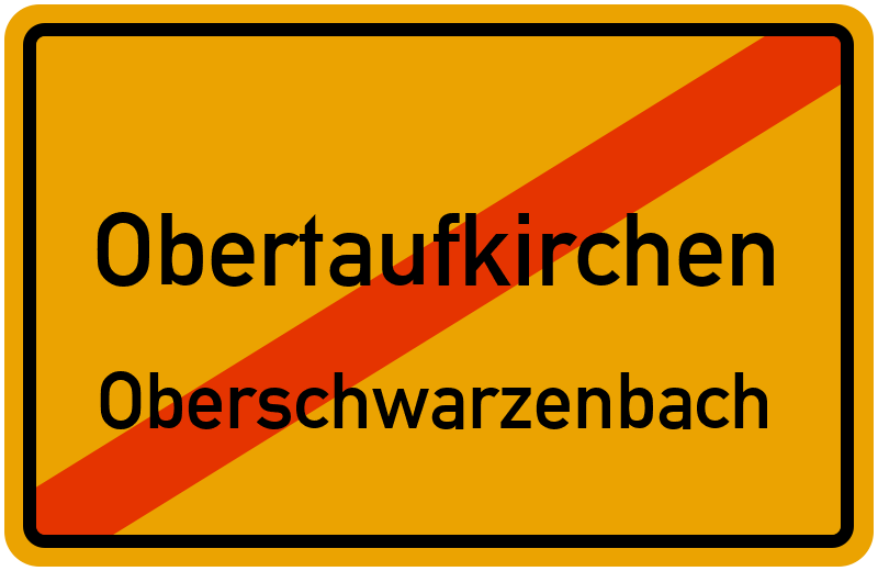 Ortsschild Obertaufkirchen