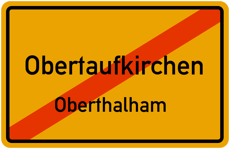 Ortsschild Obertaufkirchen