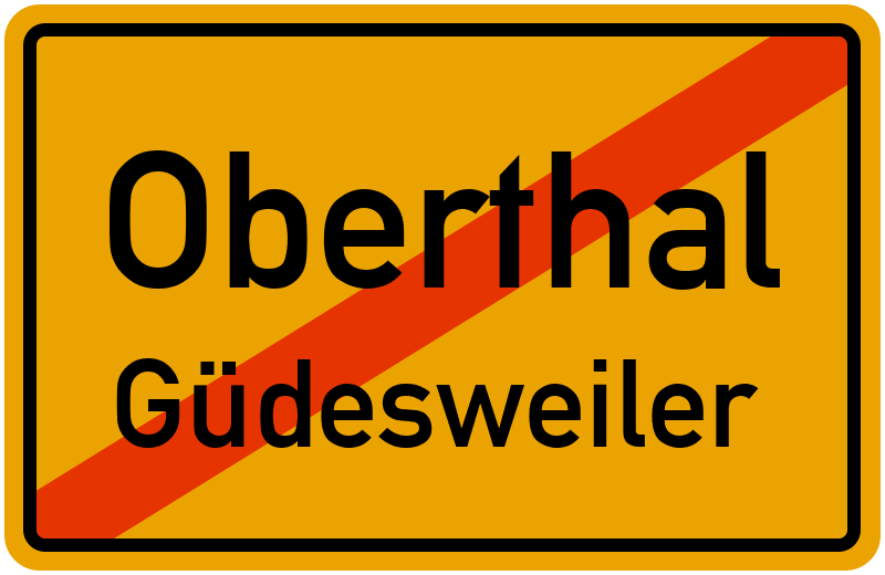 Ortsschild Oberthal