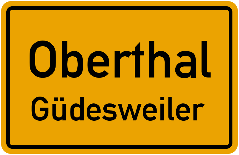 Ortsschild Oberthal
