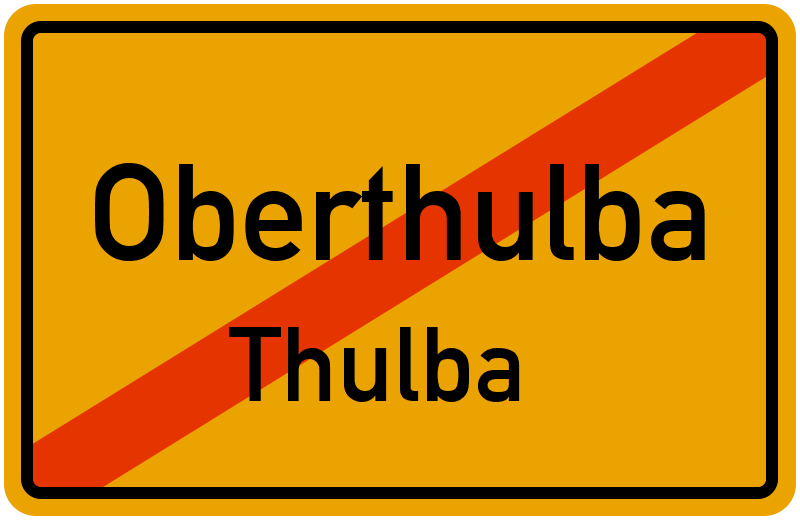 Ortsschild Oberthulba