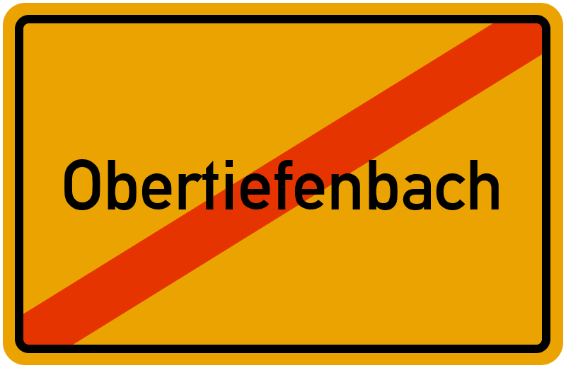 Ortsschild Obertiefenbach