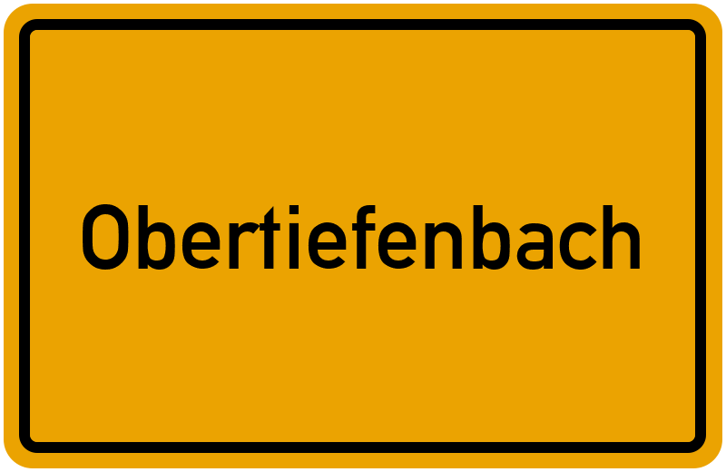 Ortsschild Obertiefenbach