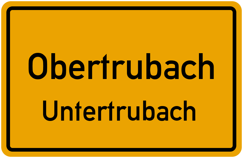 Ortsschild Obertrubach