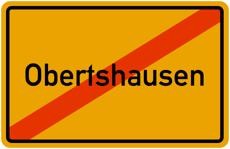 Ortsschild Obertshausen